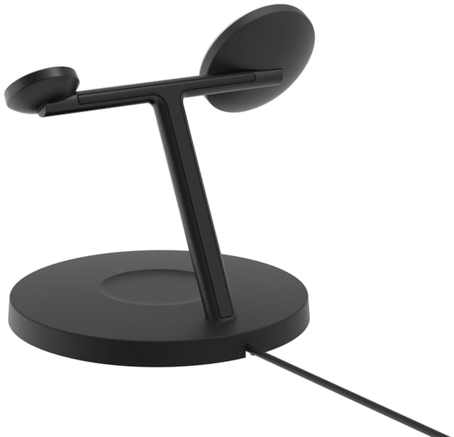 Belkin BoostCharge Pro 3-i-1 Qi2 trådløs ladestation (sort)