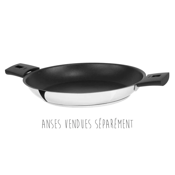 Poêle revêtue Mutine 24 cm sans manche Cristel