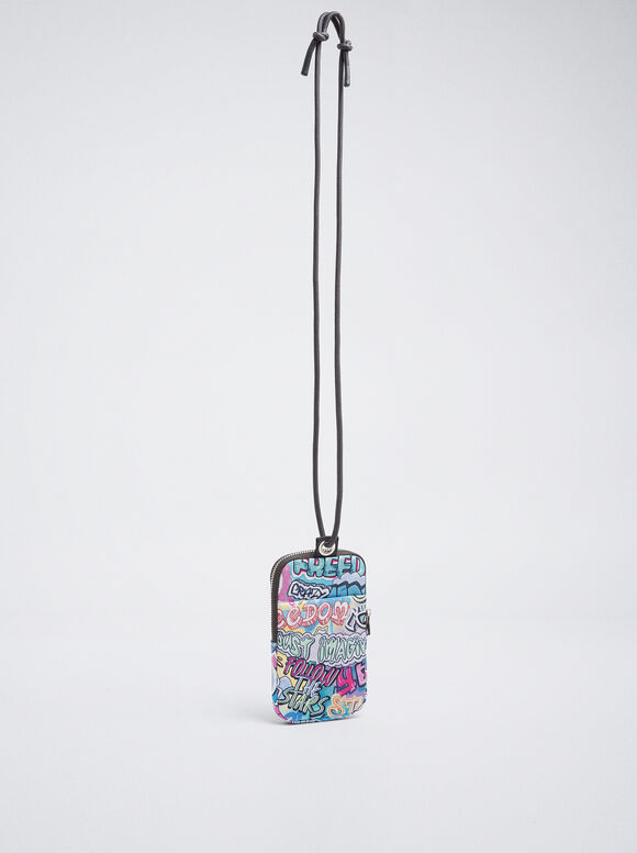 Bolsa de neoprene estampada para celular - Azul