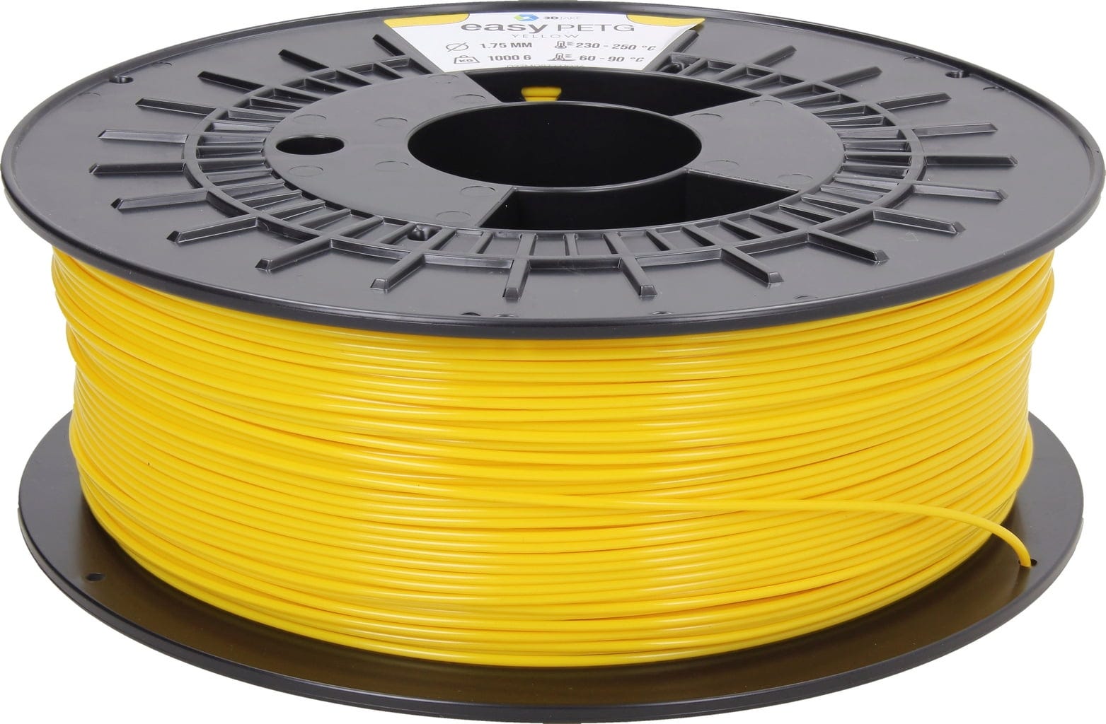 3DJAKE  easyPETG Gelb, 1,75 mm / 1000 g    PETG Filament für robuste & präzise Drucke in Gelb