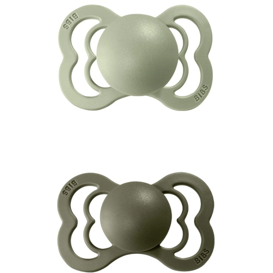BIBS® Schnuller Supreme Sage  Hunter Green Silikon 6-36 Monate, 2 Stk.