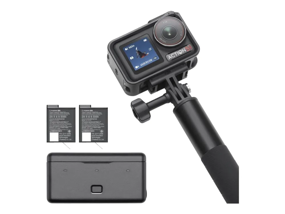 DJI Osmo Action 5 Pro - Adventure Combo - action-kamera - 4K / 120 fps - flash 64 GB - Wi-Fi, Bluetooth - undervands op til 20 m