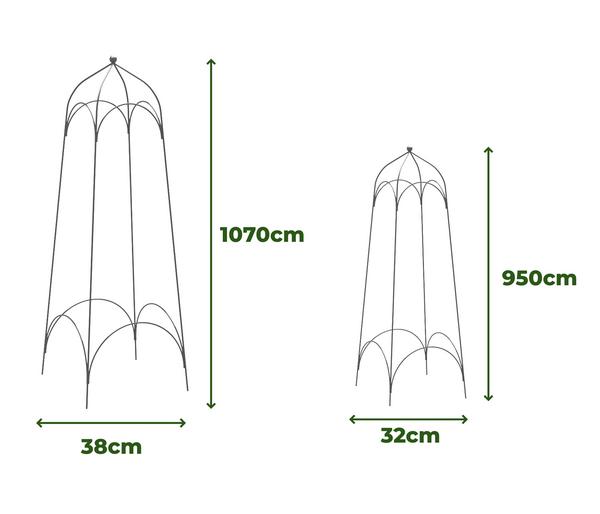 Dehner Obelisk-Set Tenda, 2-teilig