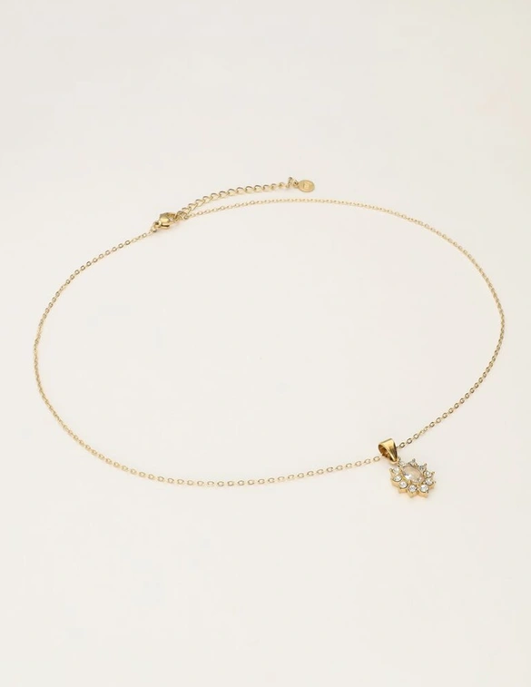My Jewellery Vintage ketting met transparante strass MJ11482