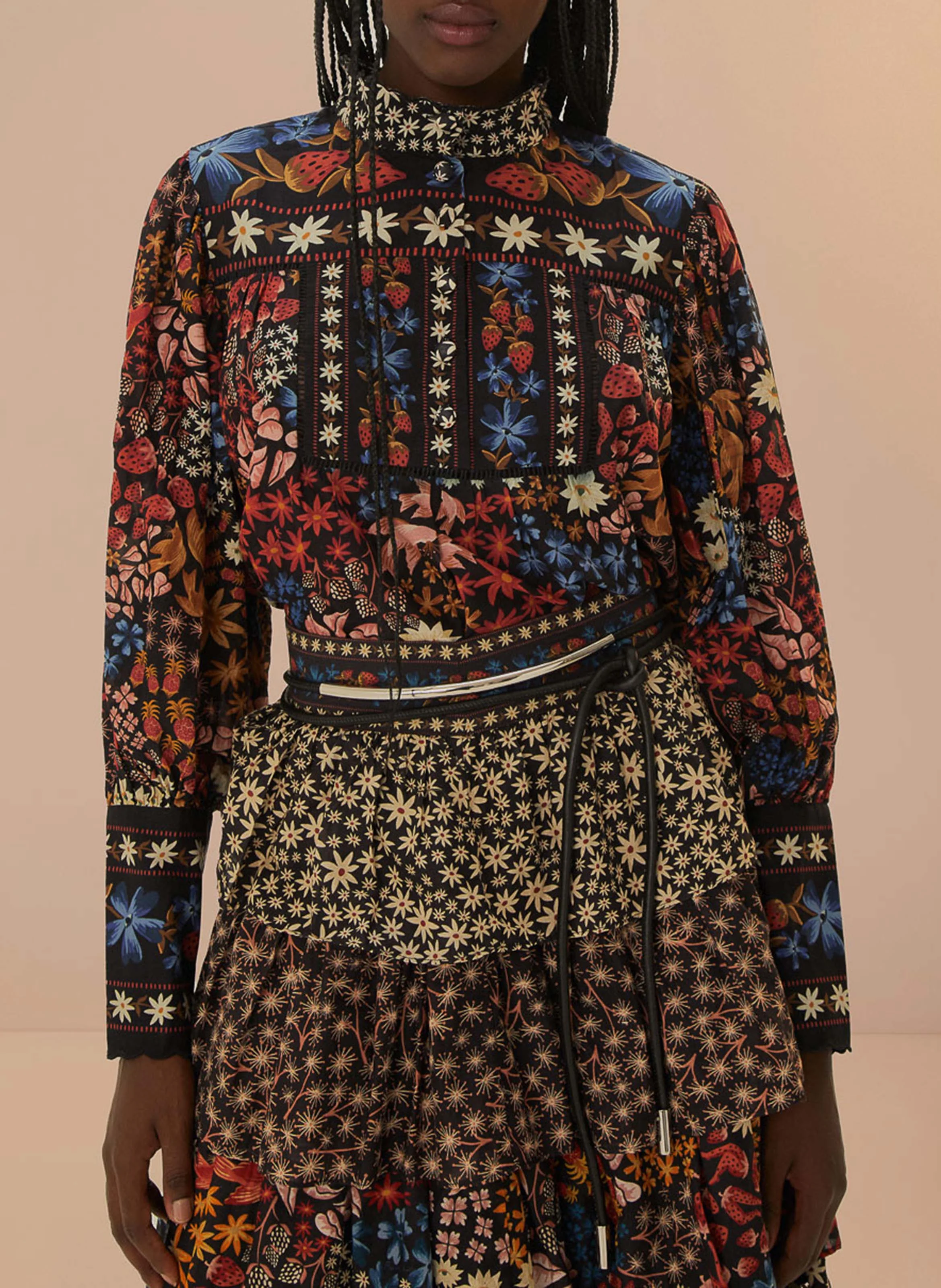 Chemisier floral en coton | Multicolore