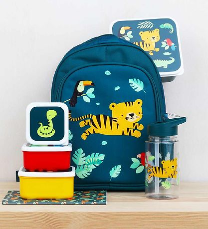 A Little Lovely Company Brotdosen-Set - 4 Teile - Jungle Tiger