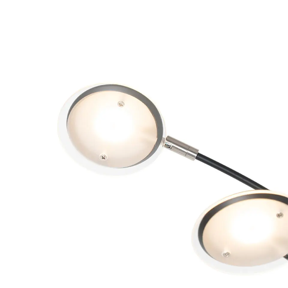 Qazqa vloerlampen sixties zwart geïntegreerde led