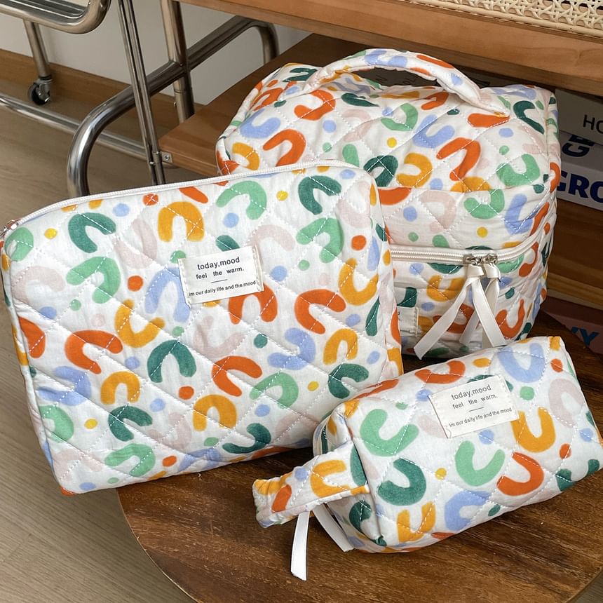 ZenlyHabit - Stoffen make-uptas / clutch / etui met print