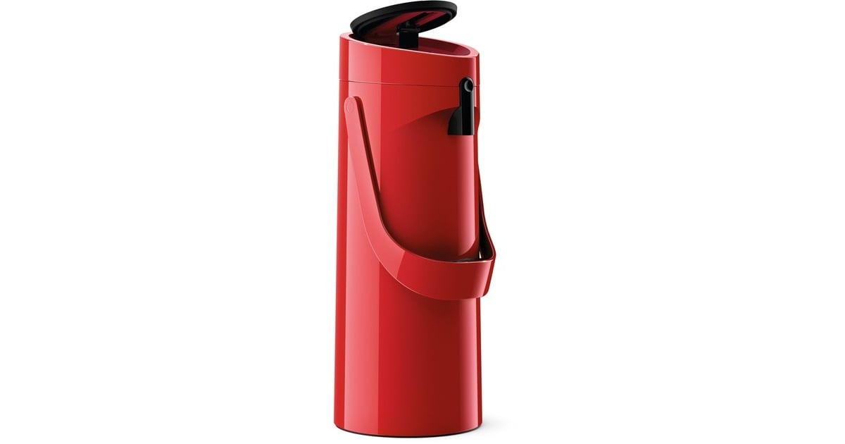 EmsaPONZA Pompthermoskan 1,9 Liter isoleerkan  (Hoogglans rood, Comfort Press)