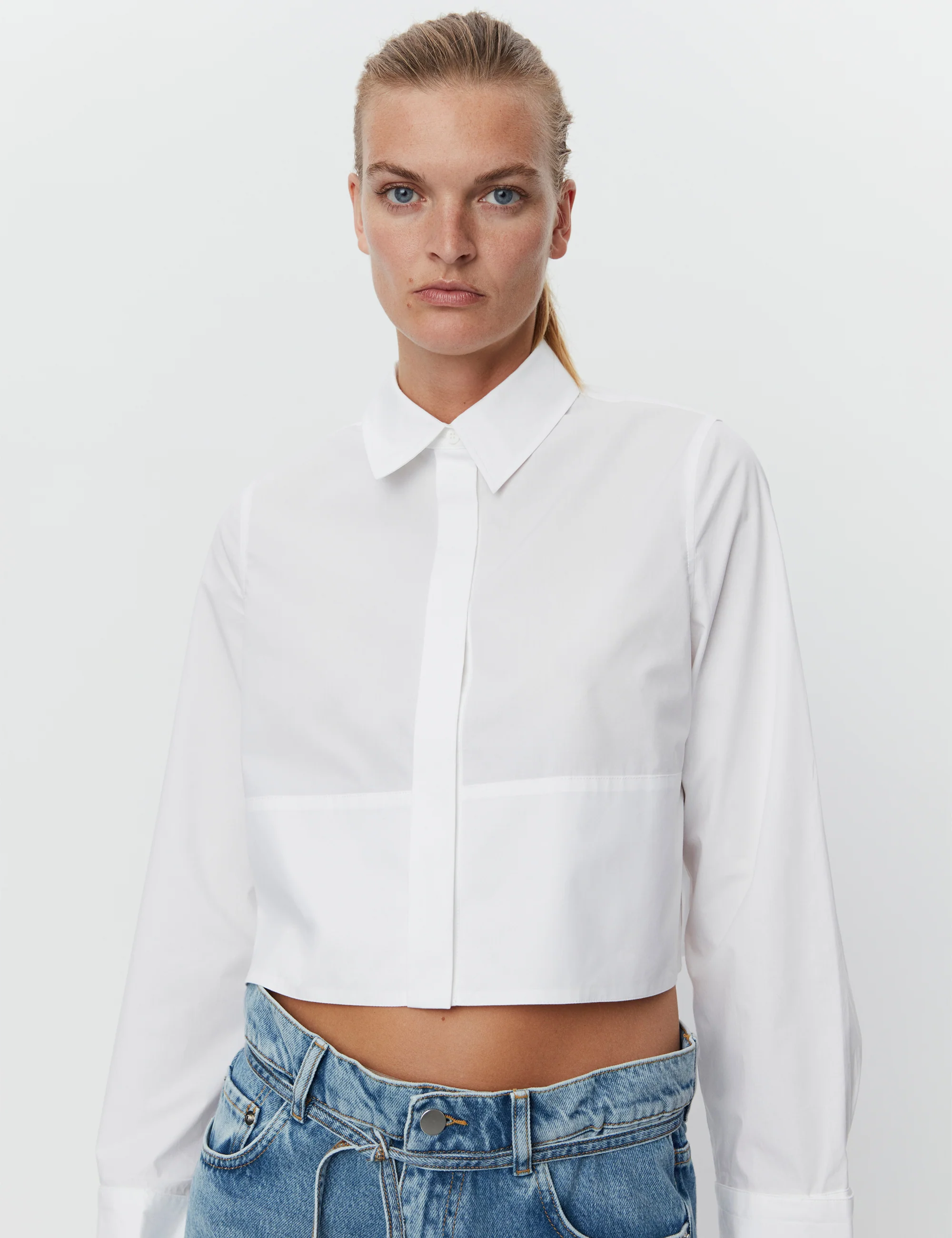 DAY Birger et Mikkelsen  Maddox cropped skjorte - Bright White