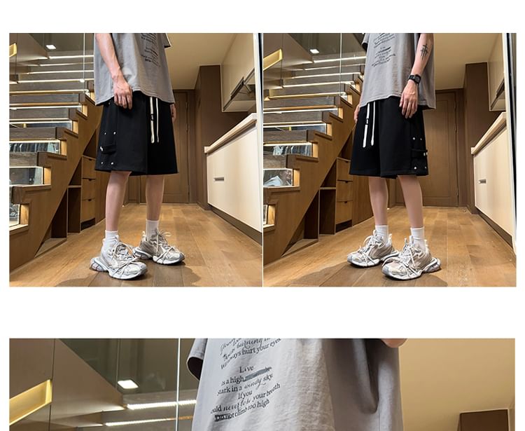 Bay Go Mall - Sweatshorts met trekkoord in de taille en effen paneel