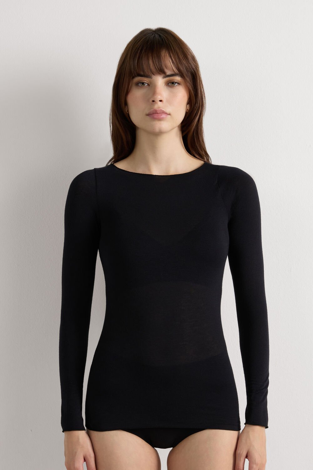 Blusa ultraleve de cashmere com decote canoa