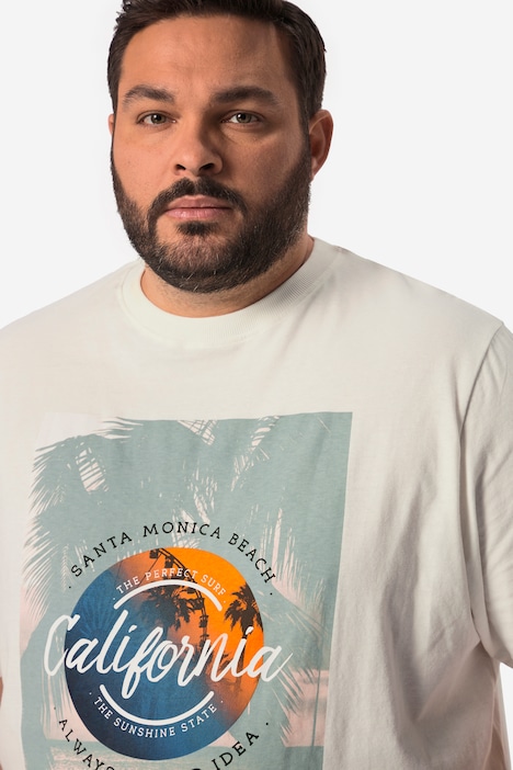 Men+ T-Shirt, Halbarm, großer Print, bis 84/86