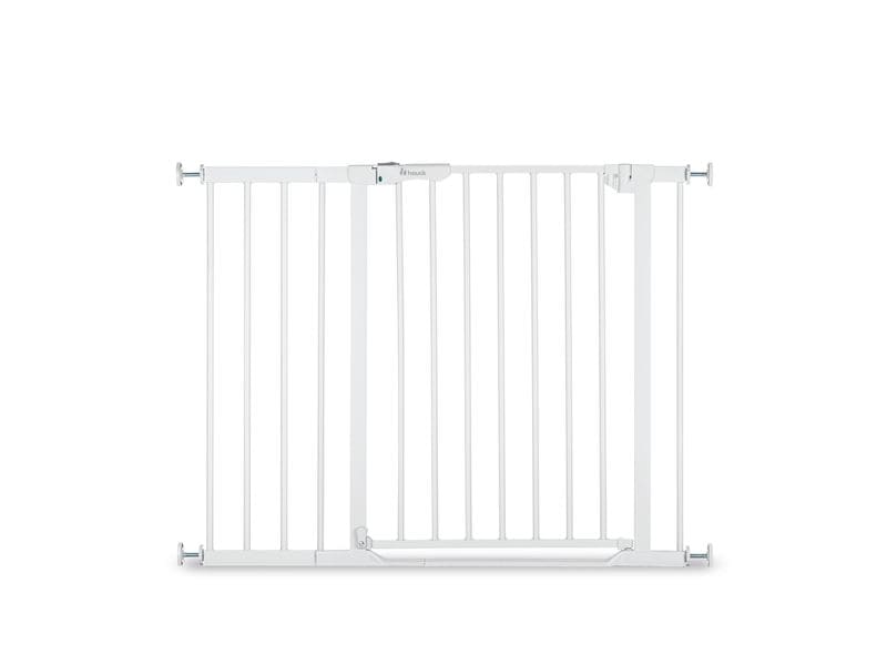 Hauck Türschutzgitter Clear Step Autoclose 2  21 cm Weiss Barrierefreies, automatisch schliessendes Tür- und Treppenschutzgitter-Set