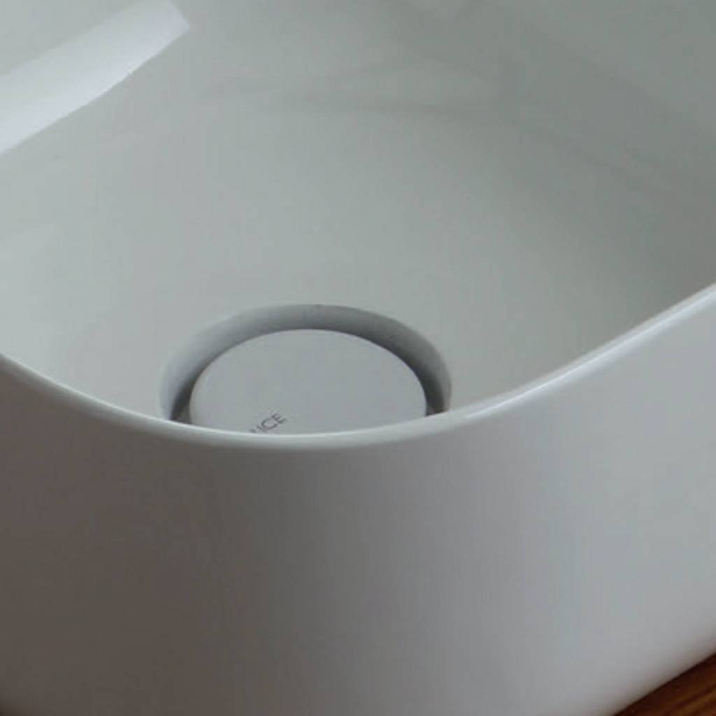 Salenzi Hide Circle opbouw wastafel waskom mat wit 40x12cm