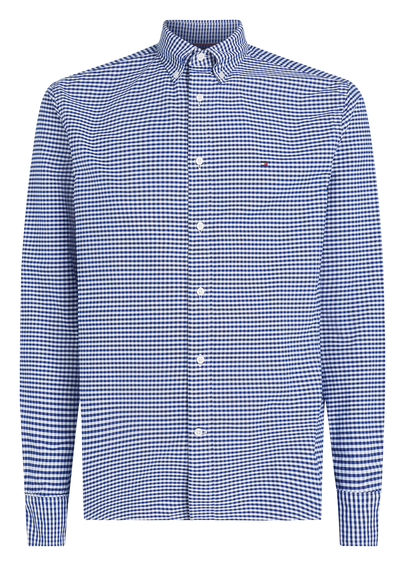 Chemise col classique en coton bio mélangé | Bleu