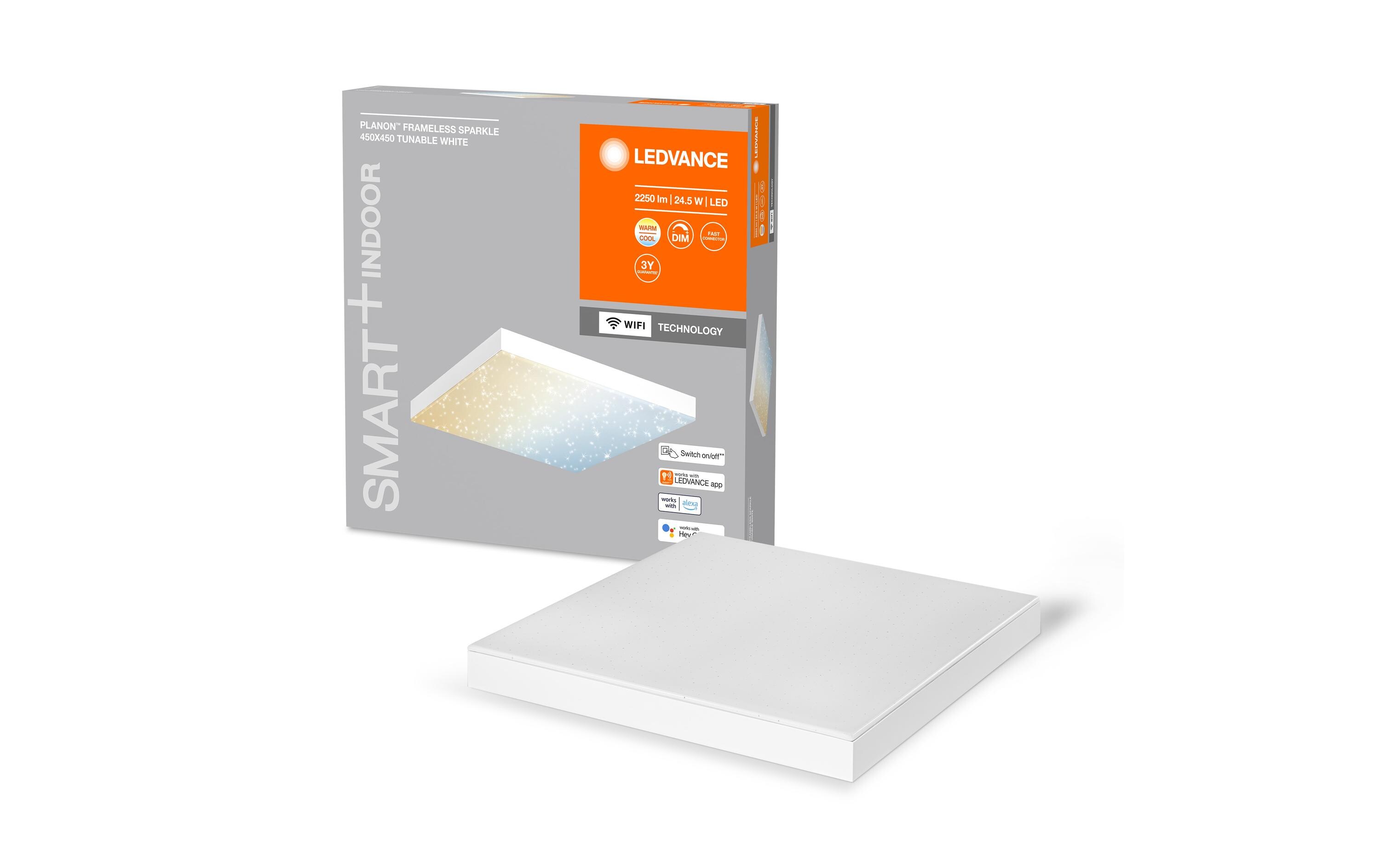 LED-Panel Smart+ Planon Sparkle, 45x45 cm, 24.5W, TW, Weiss<br>LED Panelleuchte