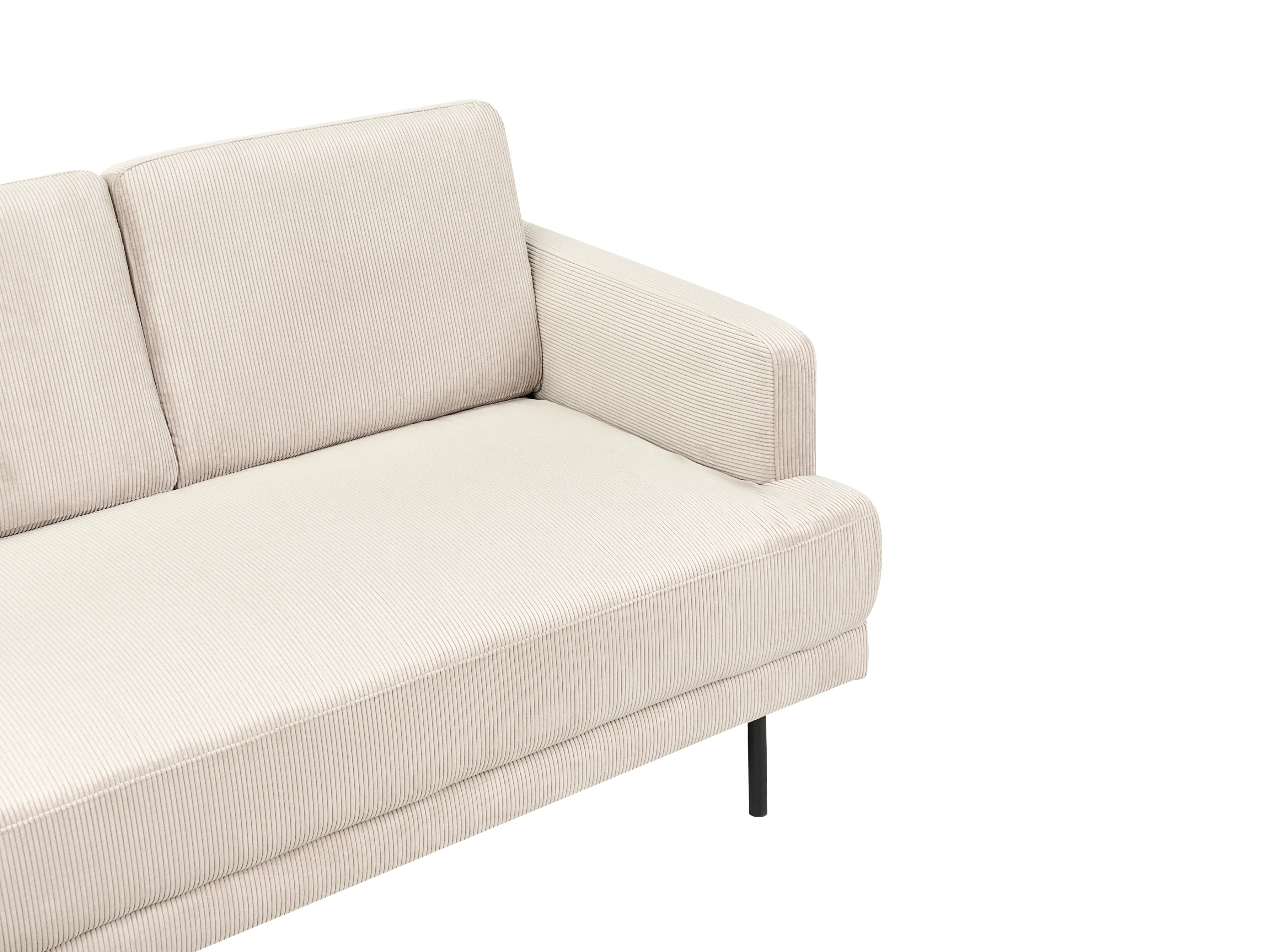 Hoekbank 4-zits BREDA Corduroy Beige rechtszijdig