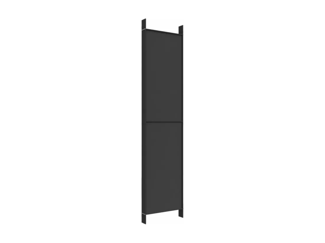 Cloison de séparation 6 panneaux Noir 300x220 cm Tissu