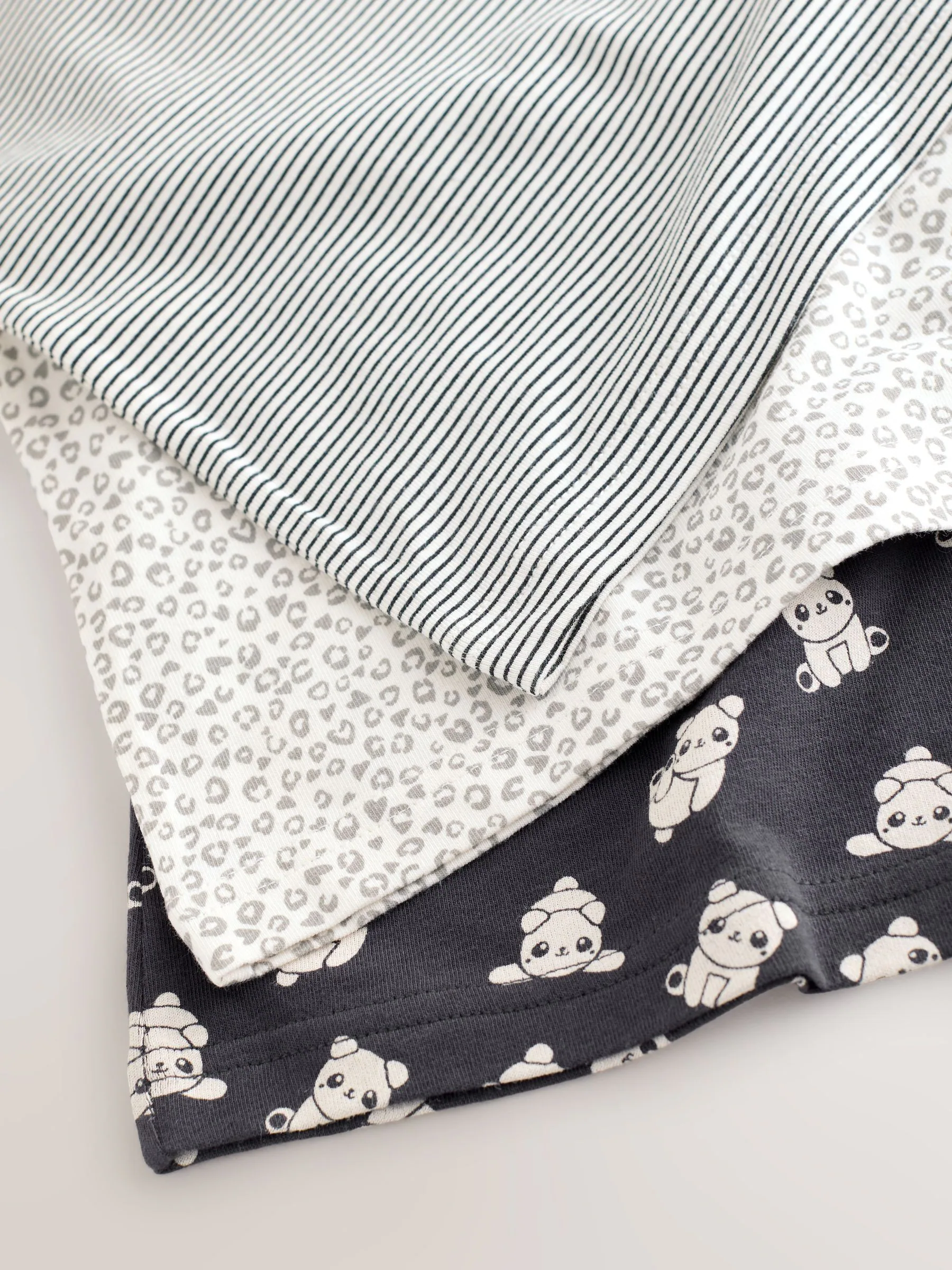panda stripe - Verpakking van 3 cami topjes met bandjes en print (1,5 - 16 jr)