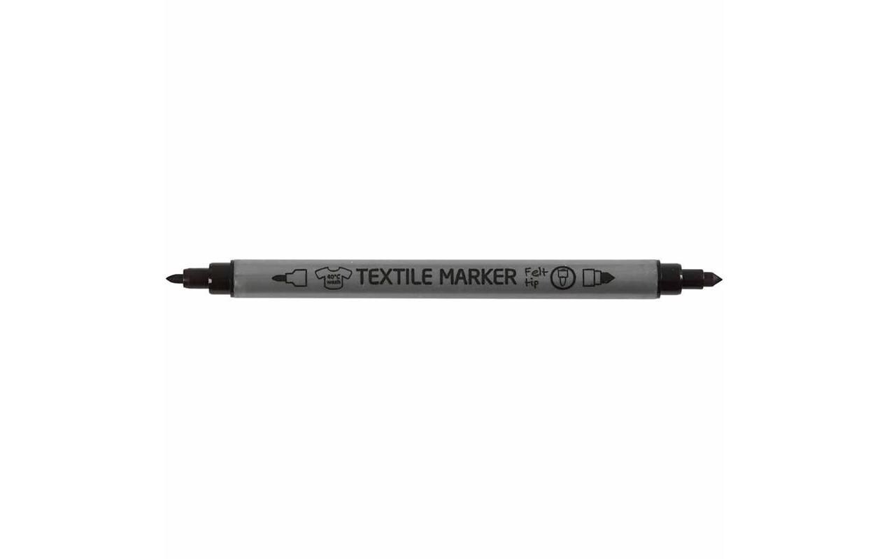 Textilmarker 2.3 + 3.6 mm Schwarz, 6 StückTextilmarker 6 Stück