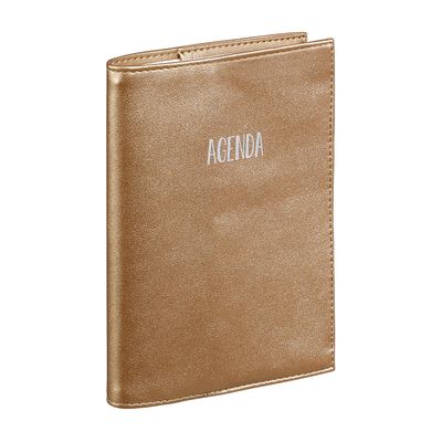 Agenda Disco - 1 jour par page - 12 x 18 cm - bronze ou bleu - Viquel