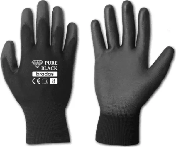 Bradas RWPBC10, Polyester, Polyurethan, Sort, Unisex, 1 par