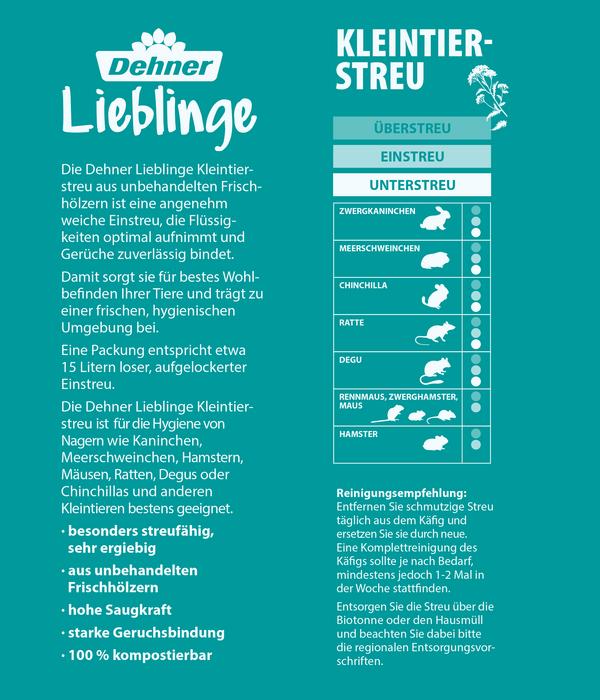 Dehner Lieblinge Heimtierstreu, 15 l