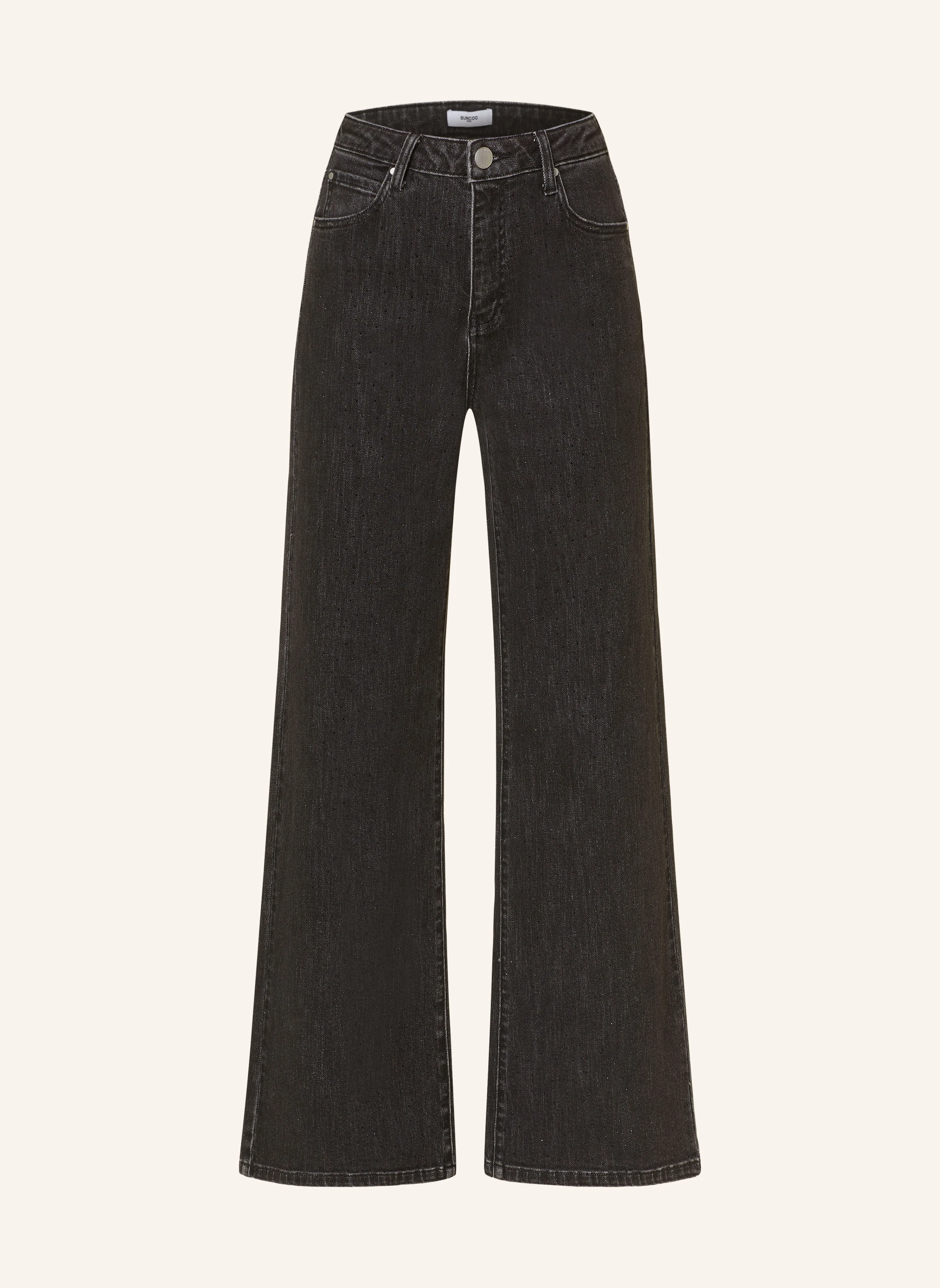 SUNCOO Flared Jeans RITUAL mit Schmucksteinen