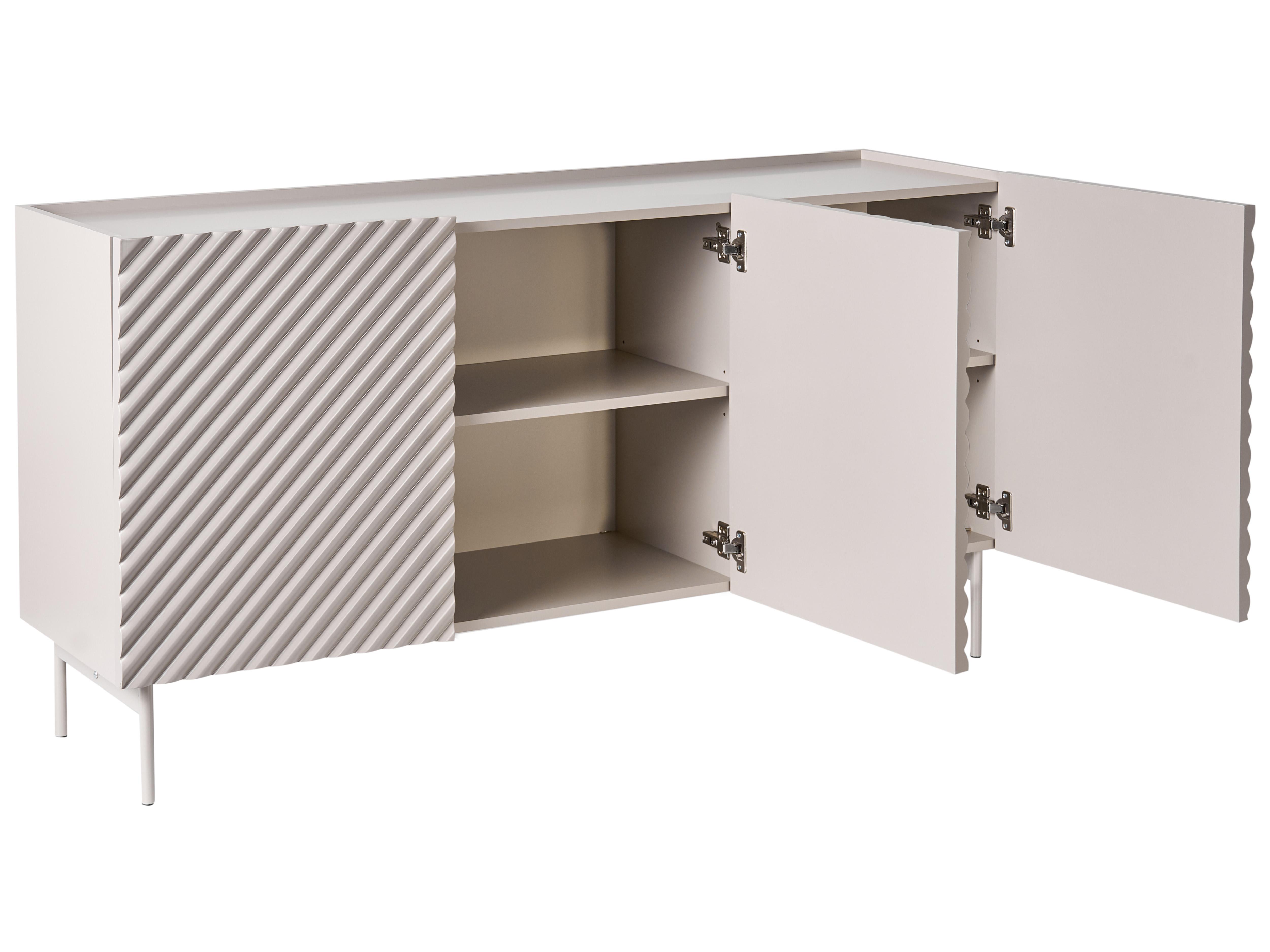 Dressoir met 3 deuren YARAKA Lichtbeige