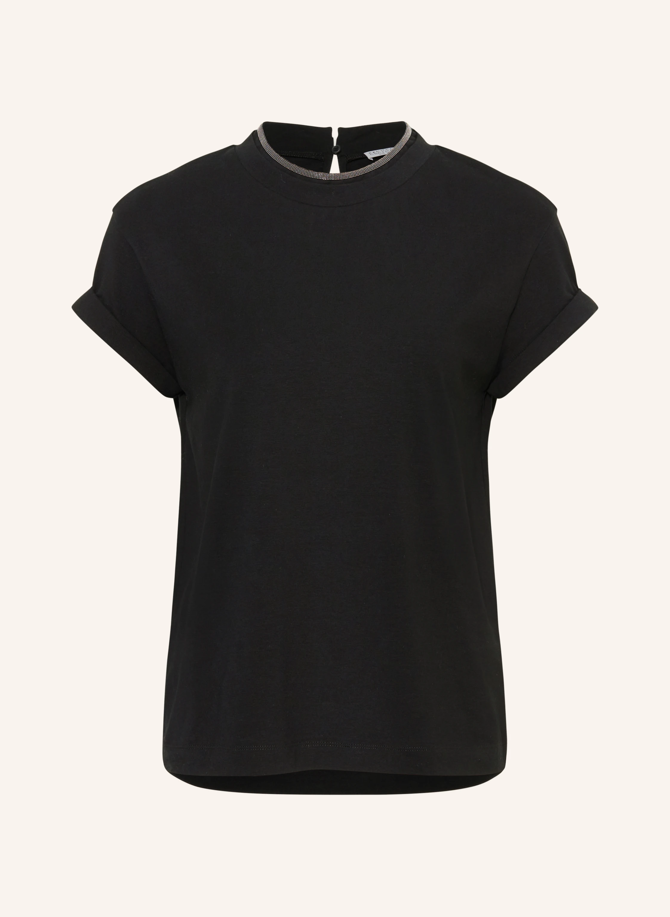 BRUNELLO CUCINELLI T-Shirt mit Zierperlen