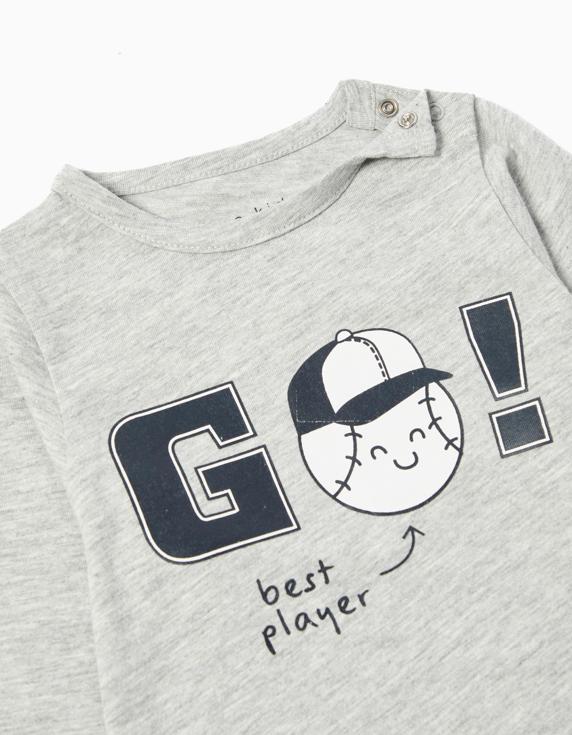 Pijama Jersey, Menino, Cinzento Claro