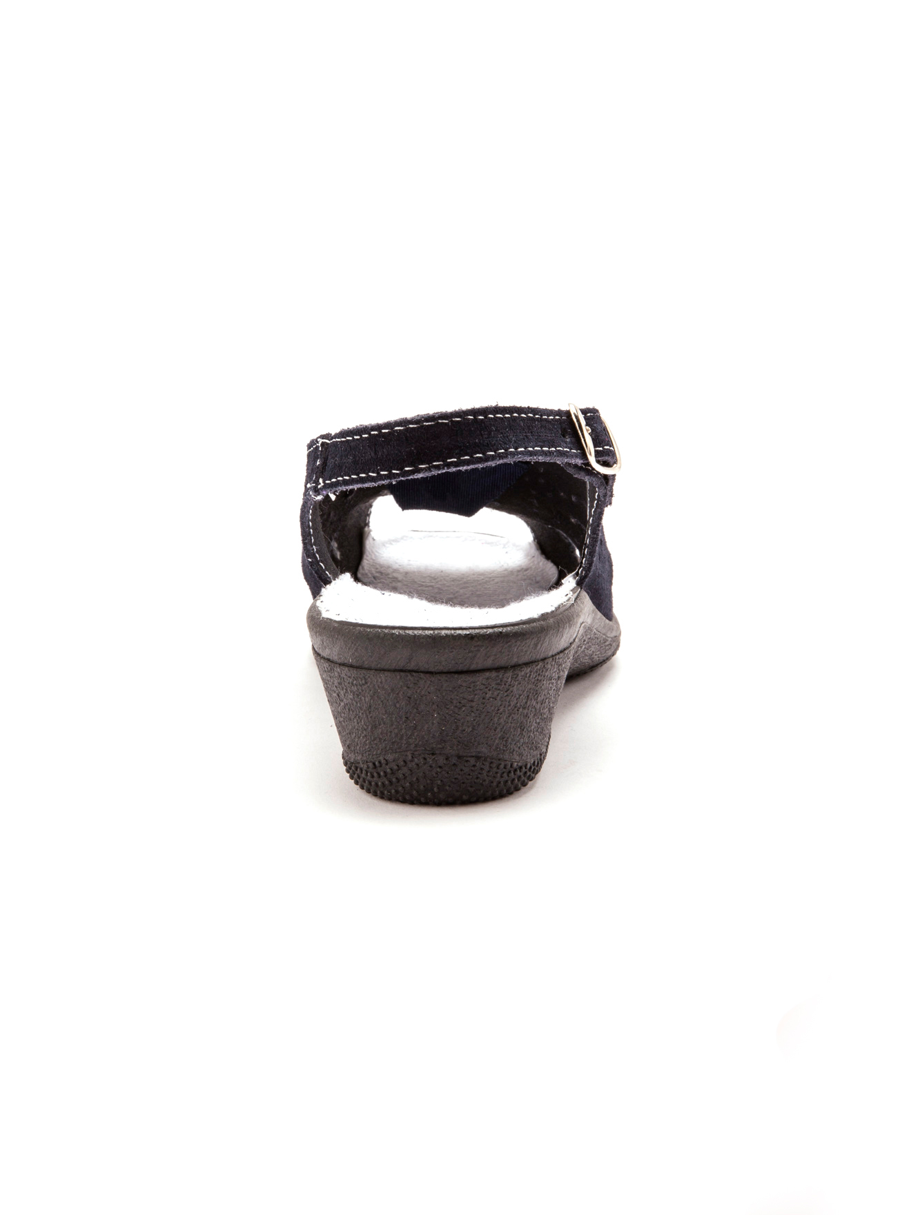 Sandales cuir velours grande largeur