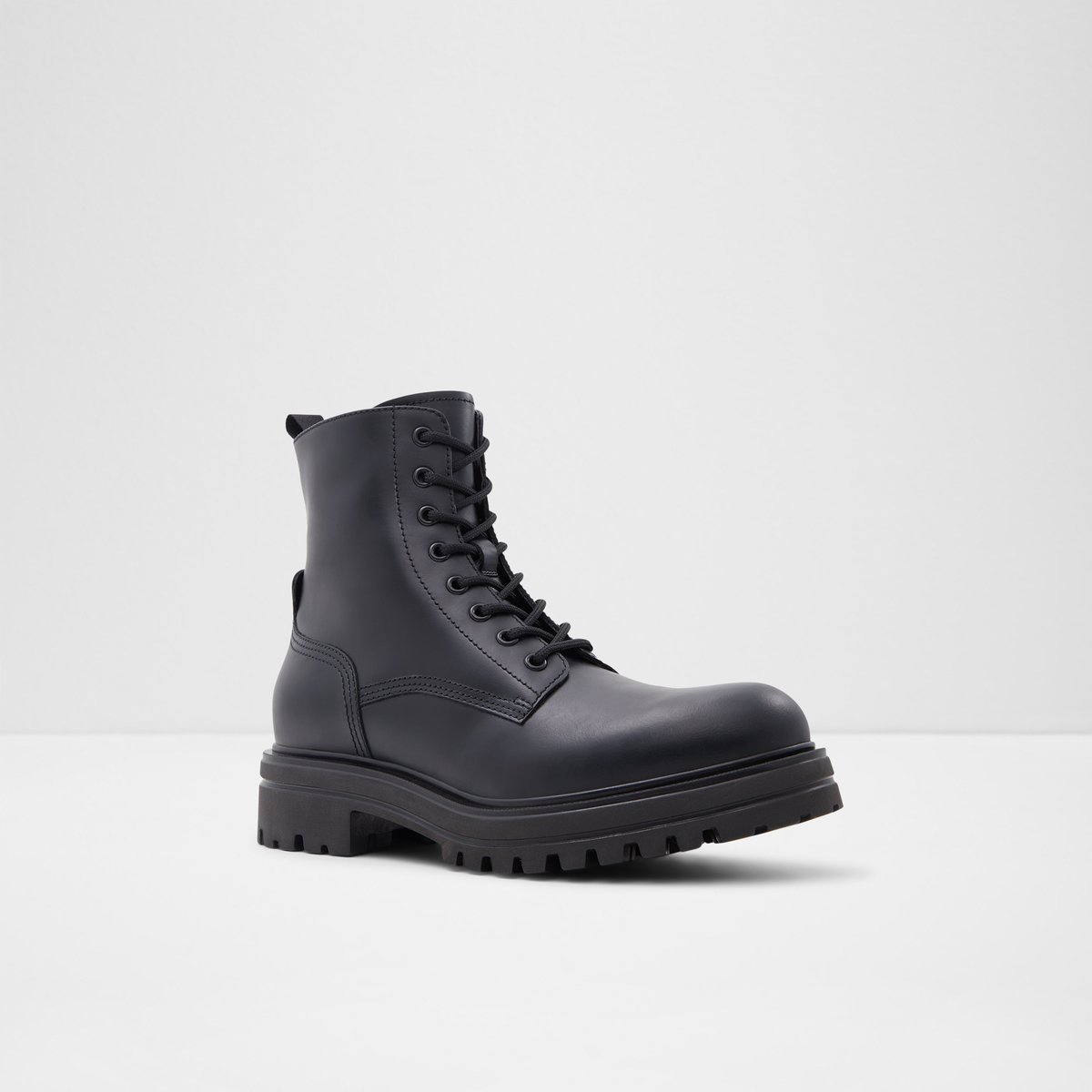 Falconer Black Leather Smooth Men Lace-up boots