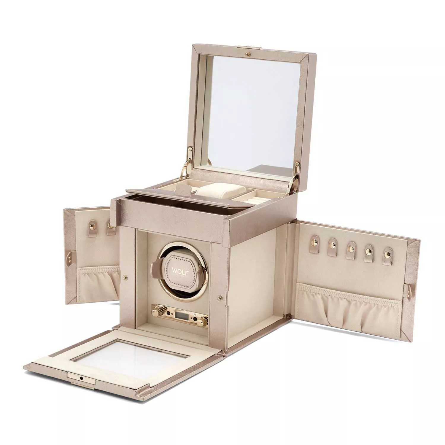 Wolf Palermo Watch Winder 1 ur Beige Læder 213716