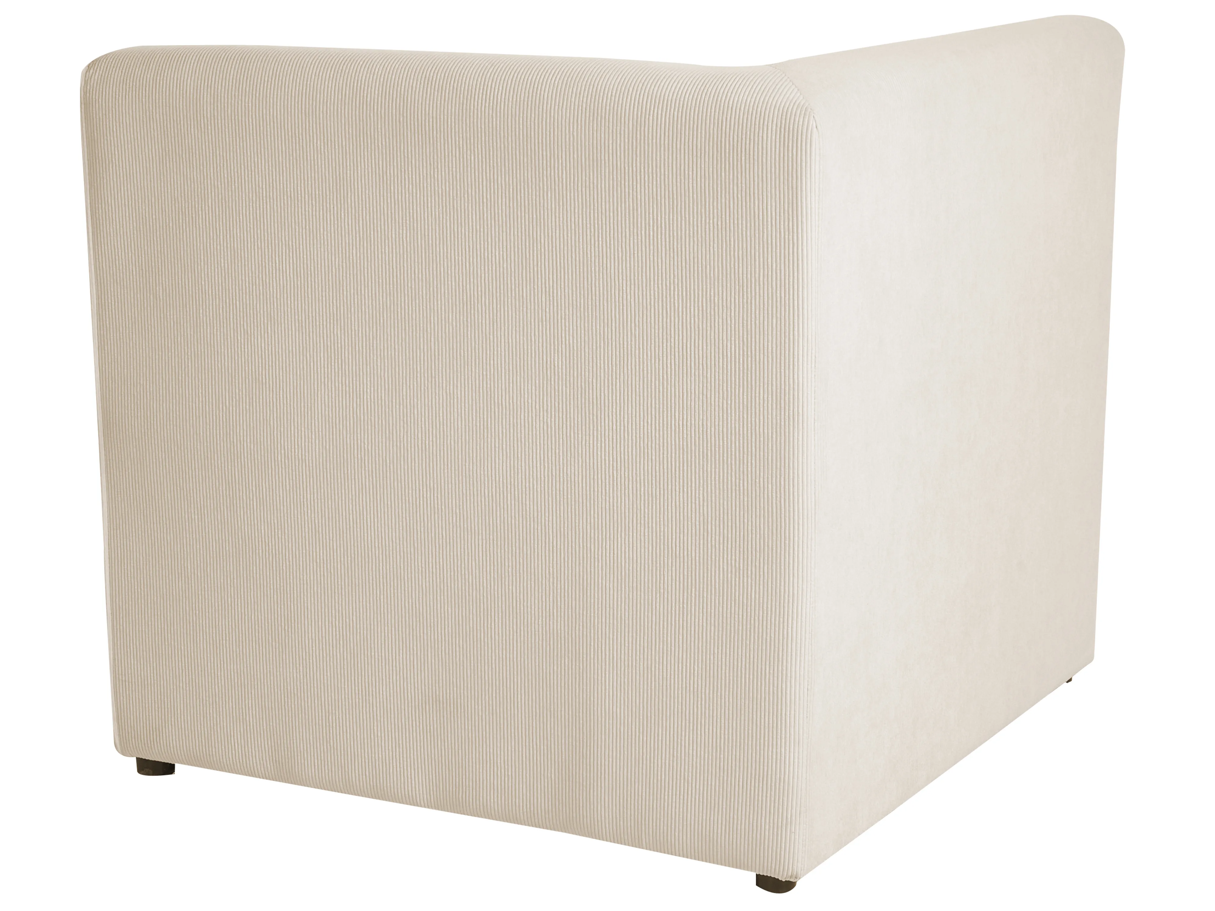 Modulaire hoekbank 5-zits LEMVIG Corduroy Lichtbeige met ottomaan linkszijdig