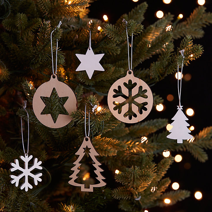 Assortiments de 3 décoration emporte pièce en bois