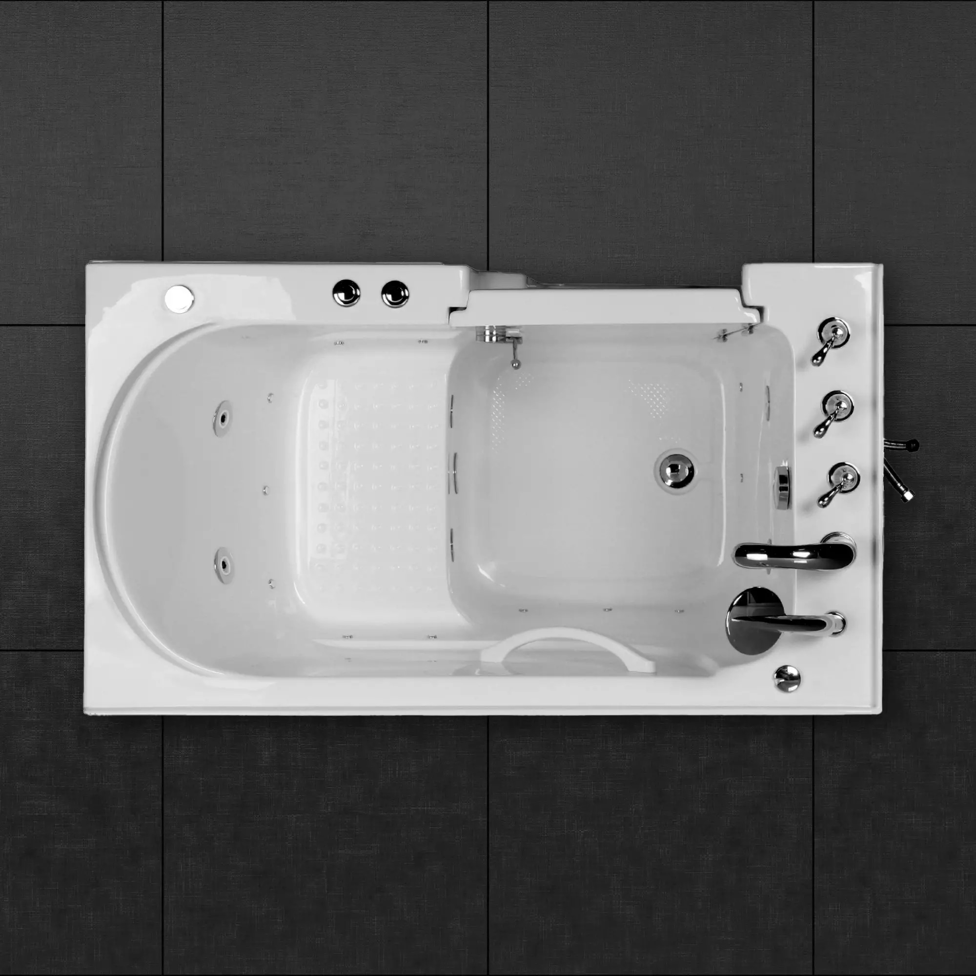wanne 122x71 cm mit Whirlpool-Funktion Wasserdüsen integrierter Tür für leichten Einstieg- versch. Ausführungen