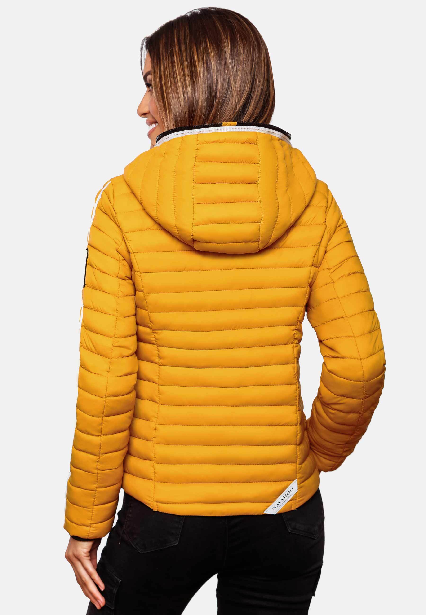 NAVAHOO Damen Steppjacke leichte Übergangsjacke mit Kapuze Kimuk Princess