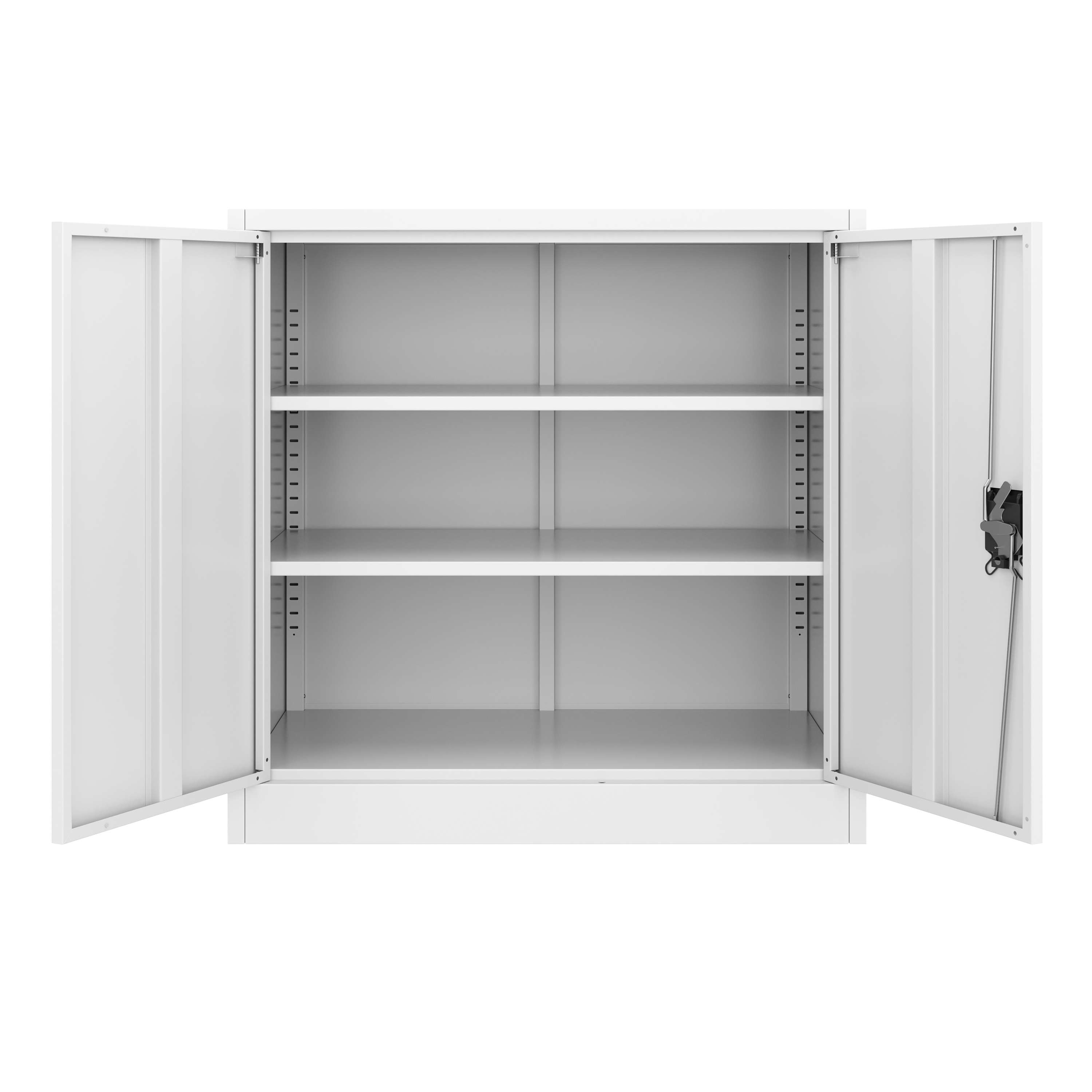 Aktenschrank mit 3 Böden 90 x 90 cm weiss
