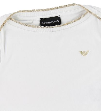 Emporio Armani Set - T-Shirt/Shorts - Weiß m. Goldglitzer
