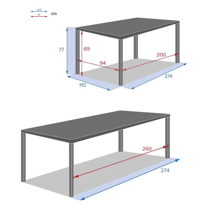 Table de jardin EVASION Lin / Argile