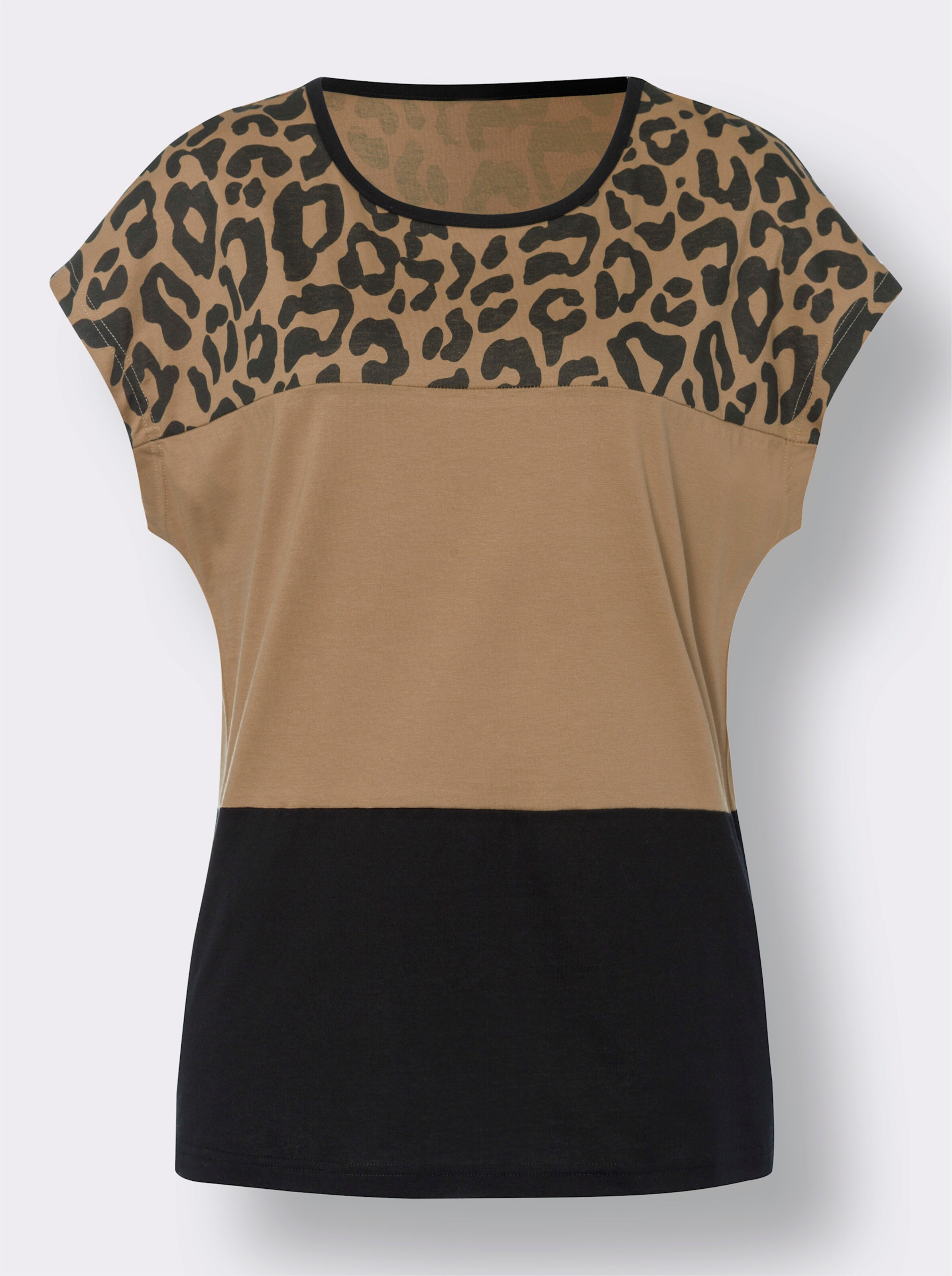 Rundhalsshirt im Animalprint