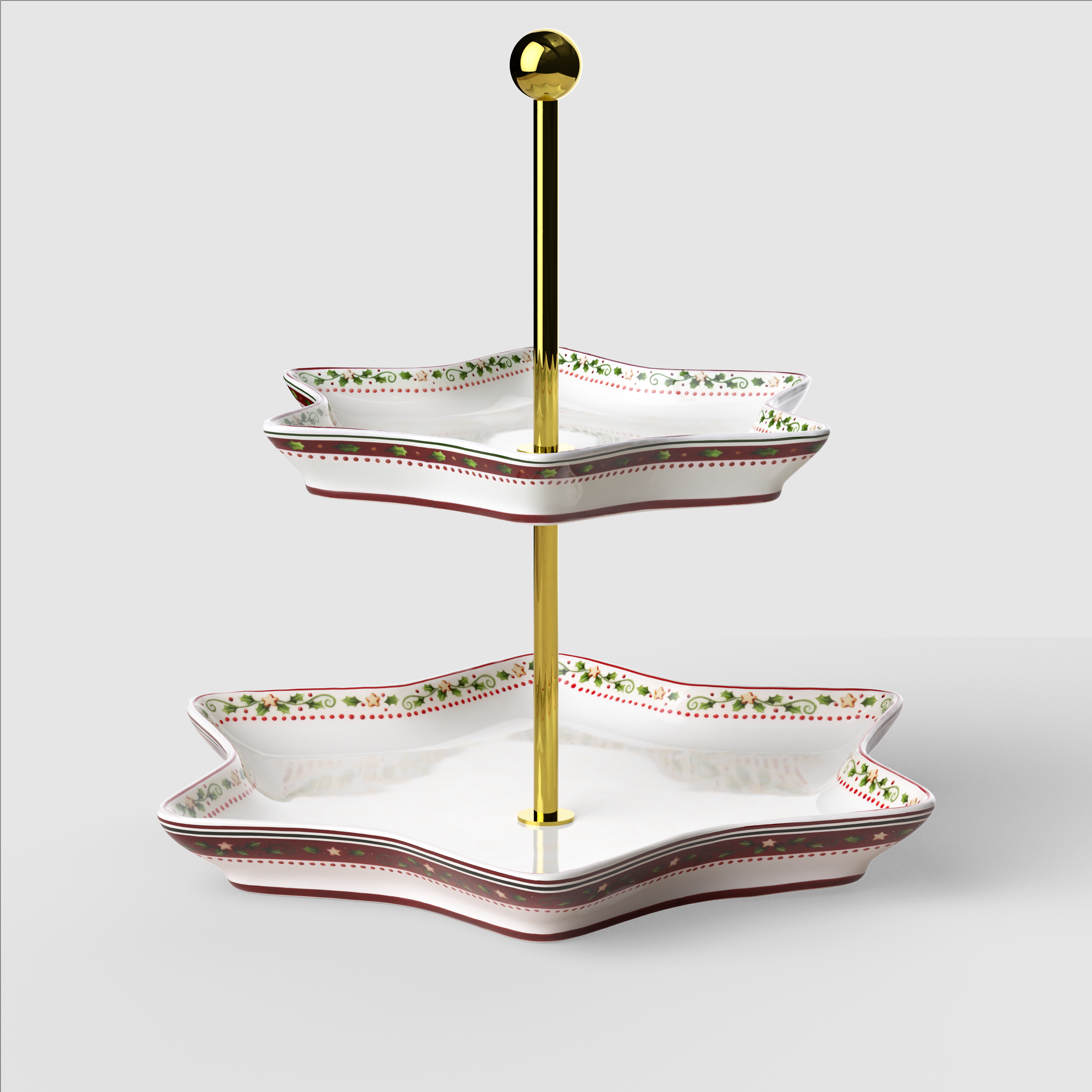 Winter Bakery Delight 3 Tier Stand Red, 10.9'' x 9.5''
