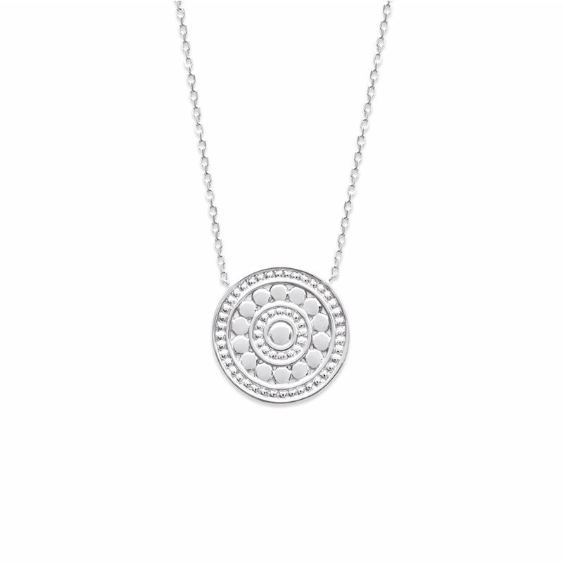 Collier Fin Medaillon Argent Créateur