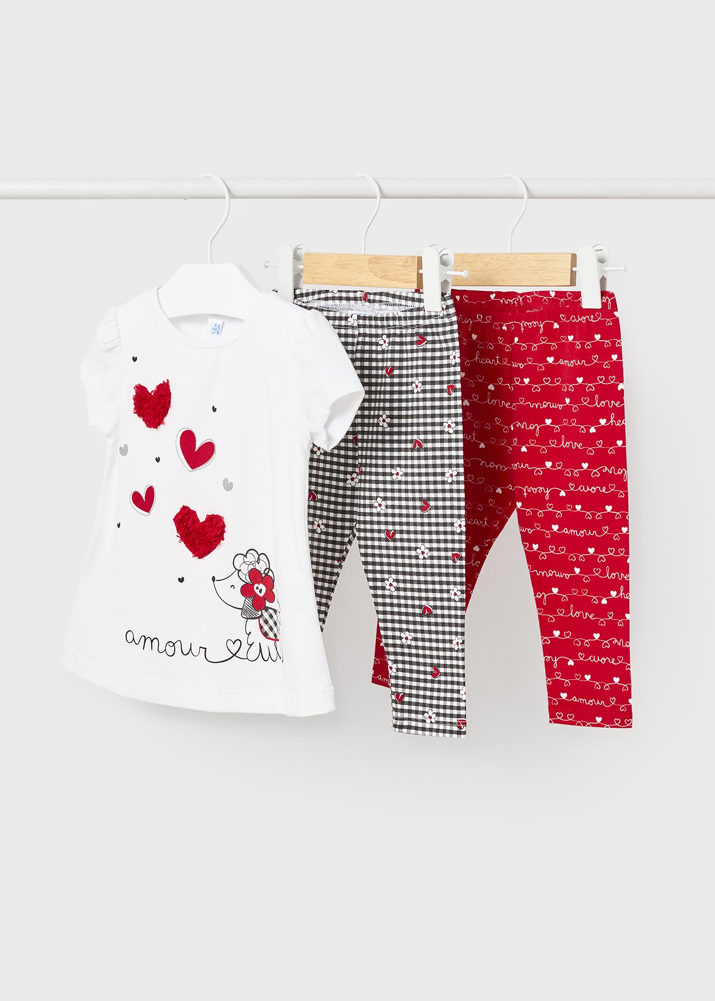 Conjunto de bebê de algodão com 3 peças