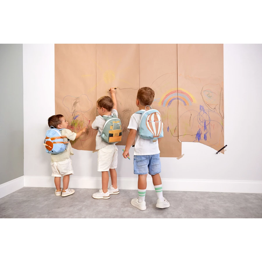 LÄSSIG Kindergartenrucksack Tiny Drivers - Ballon, Beige