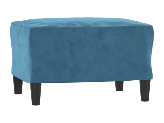 Repose-pied Bleu 60x50x41 cm Velours