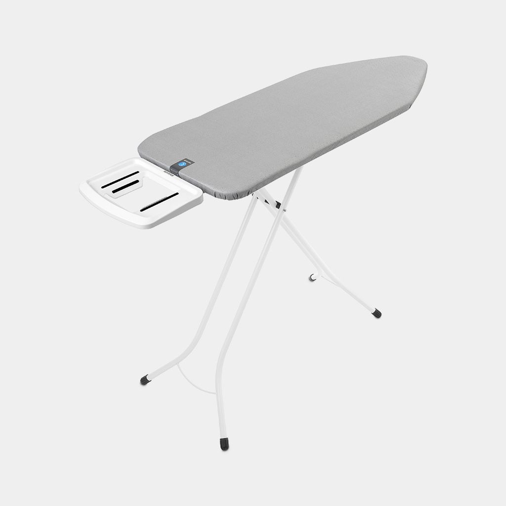 Strijkplank C, 124x45 cm, solide strijkerhouder - Metallised