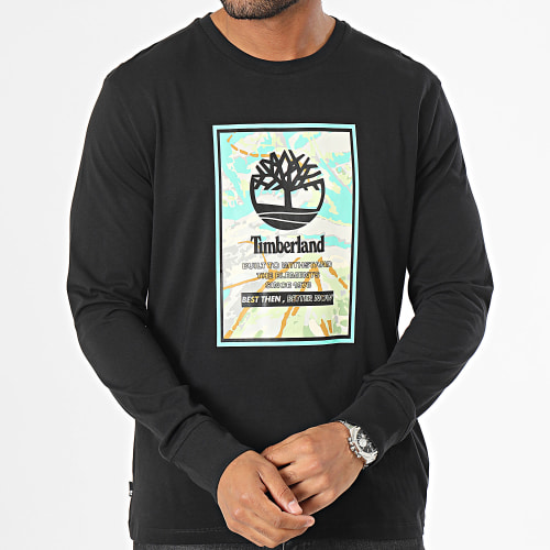 Tee Shirt Manches Longues AOP Logo A6JK9 Noir